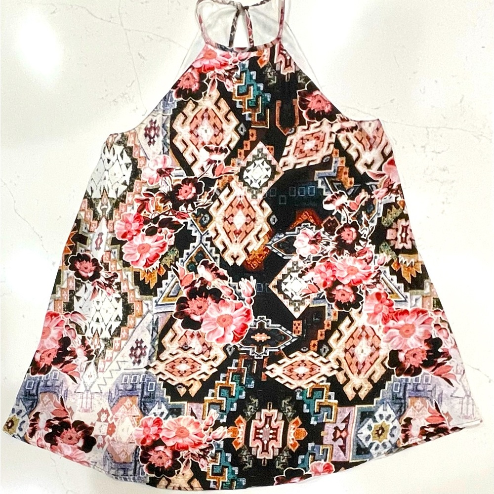 Show Me Your Mumu-Gomez Floral Mini Halter Dress
